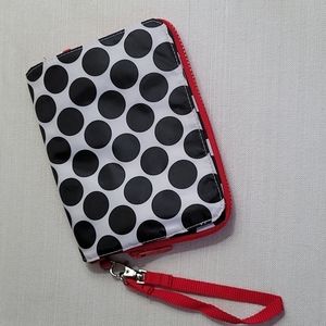 thirty-one Perfect Pet Wristlet Black Spotty Dot